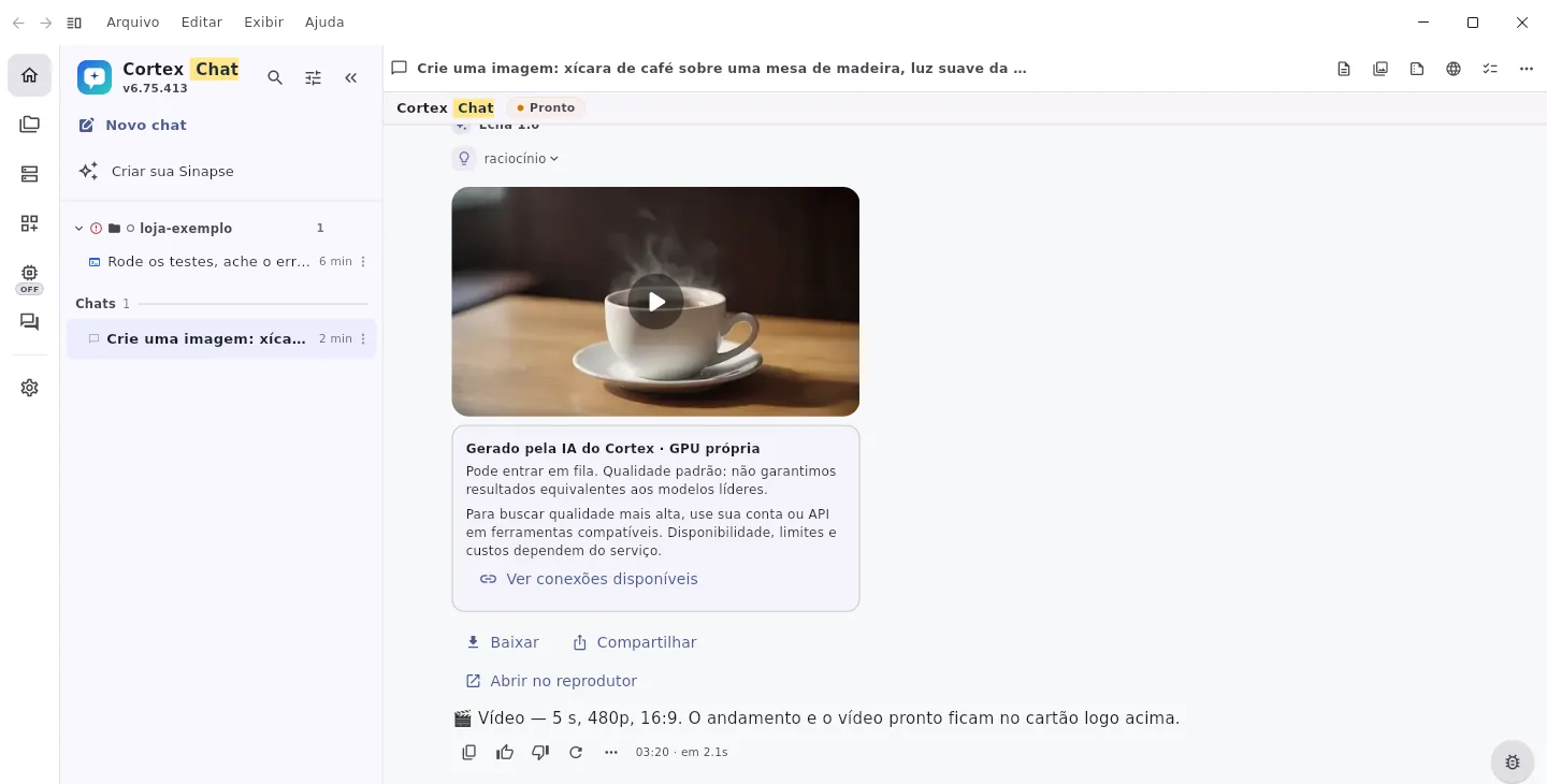 チャットで短い動画