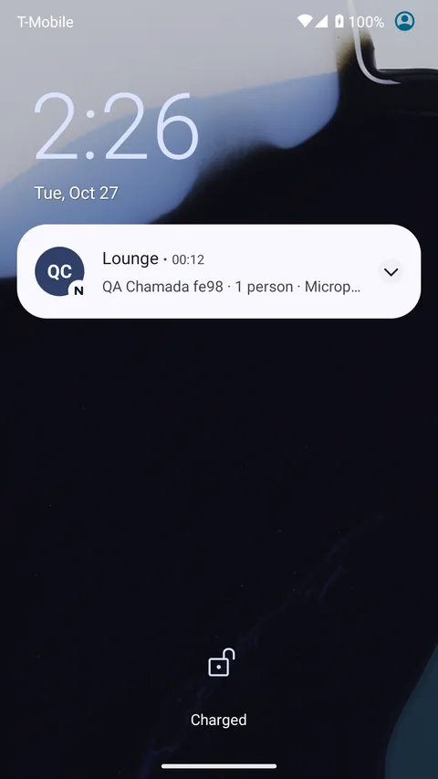 Kasalukuyang tawag sa lock screen ng Android
